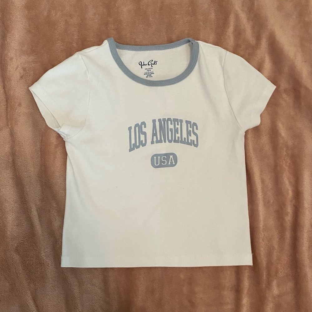 Brandy Melville White Ashlyn Los Angeles Tee